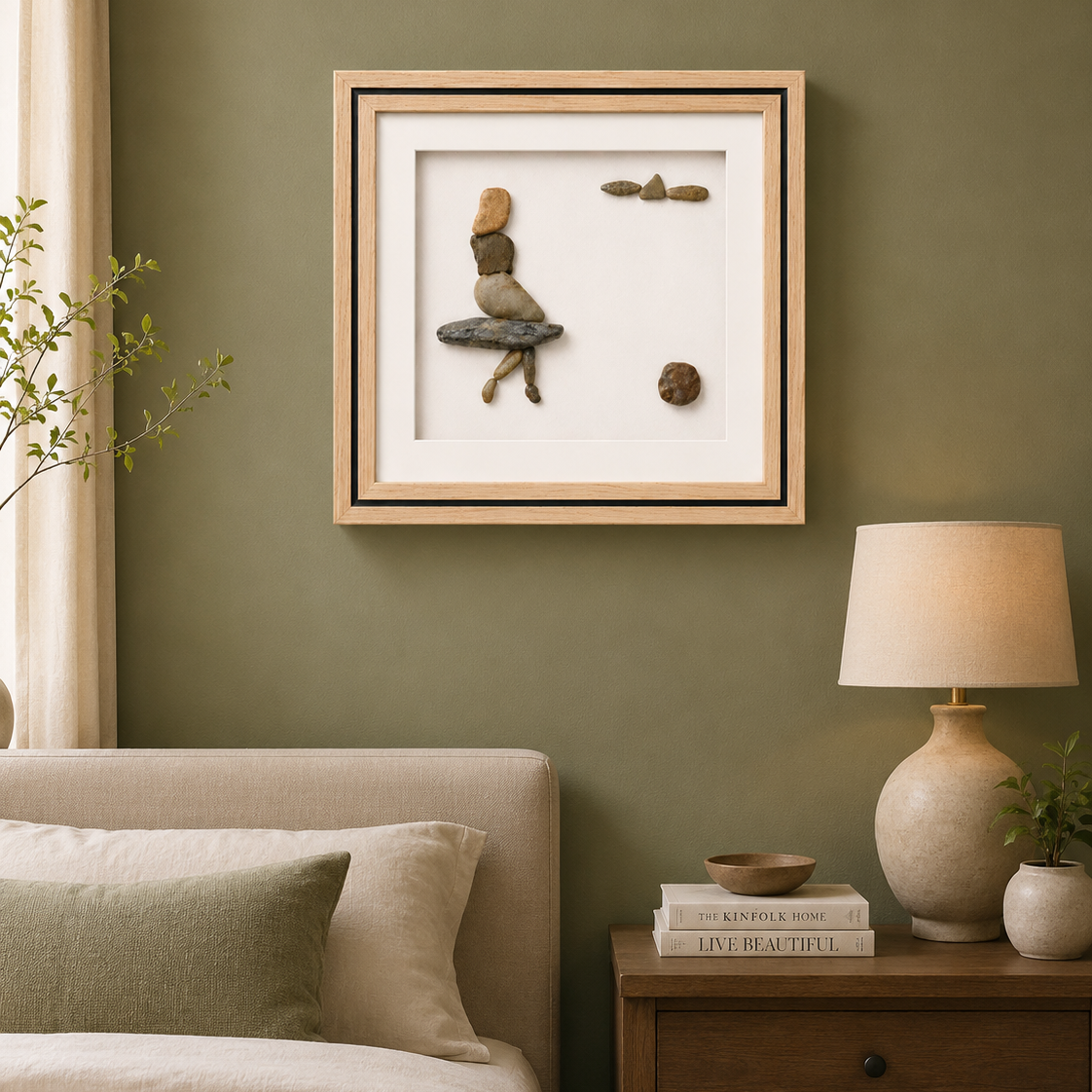 Lift Me Higher Silent Pebble Art Frame