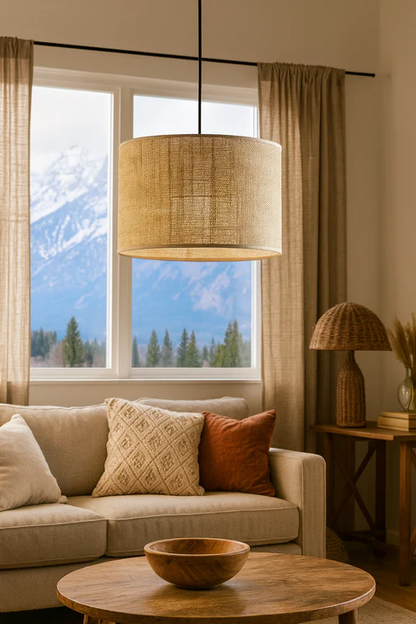 Liora Handcrafted Jute Pendant Light