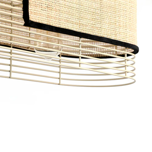 Loral Handcrafted Rattan Linear Pendant Light Chandelier