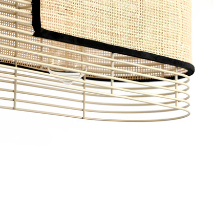 Loral Handcrafted Rattan Linear Pendant Light Chandelier