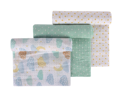 Abracadabra Muslin Swaddles – Set of 3