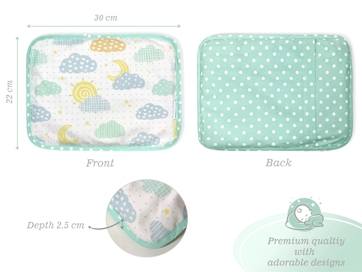 Abracadabra Lost in Clouds Rai Mustard Seed Baby Pillow