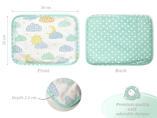 Lost in Clouds Rai Mustard Seed Baby Pillow