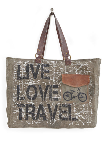Live Love Travel Weekender Handbag For Men & Women