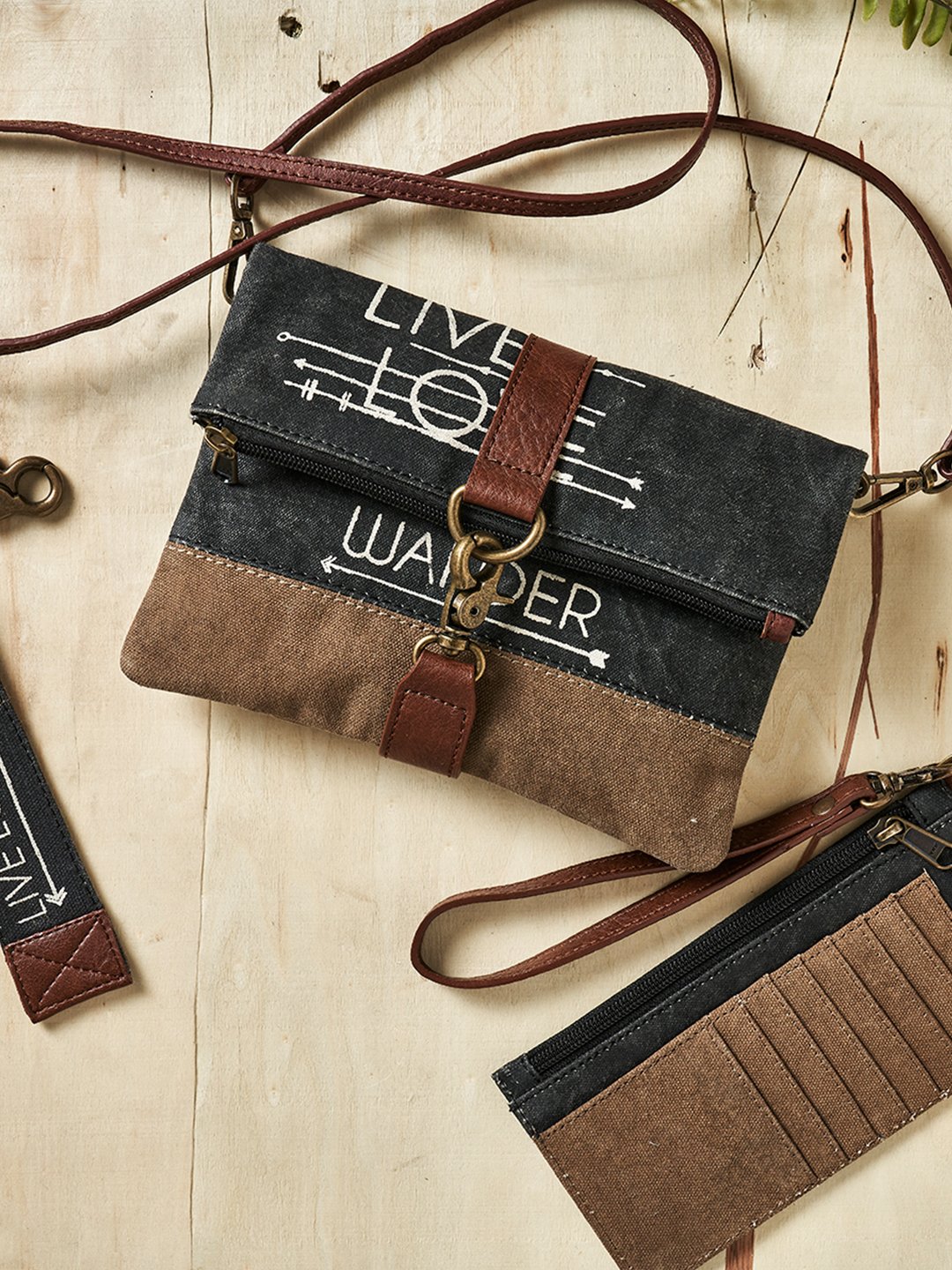 Artaflora – Finley Canvas Bag Recycled Sling Bag For Women and Girls (Black)