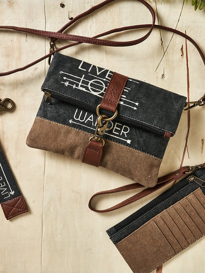 Artaflora – Finley Canvas Bag Recycled Sling Bag For Women and Girls (Black)