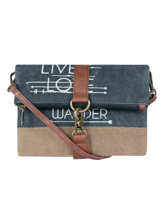 Artaflora – Finley Canvas Bag Recycled Sling Bag For Women and Girls (Black)