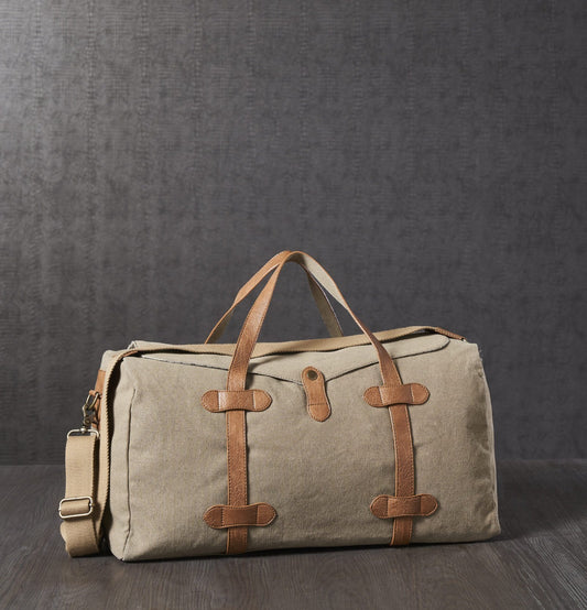 Flap Duffle Bag For Men & Women – Brown