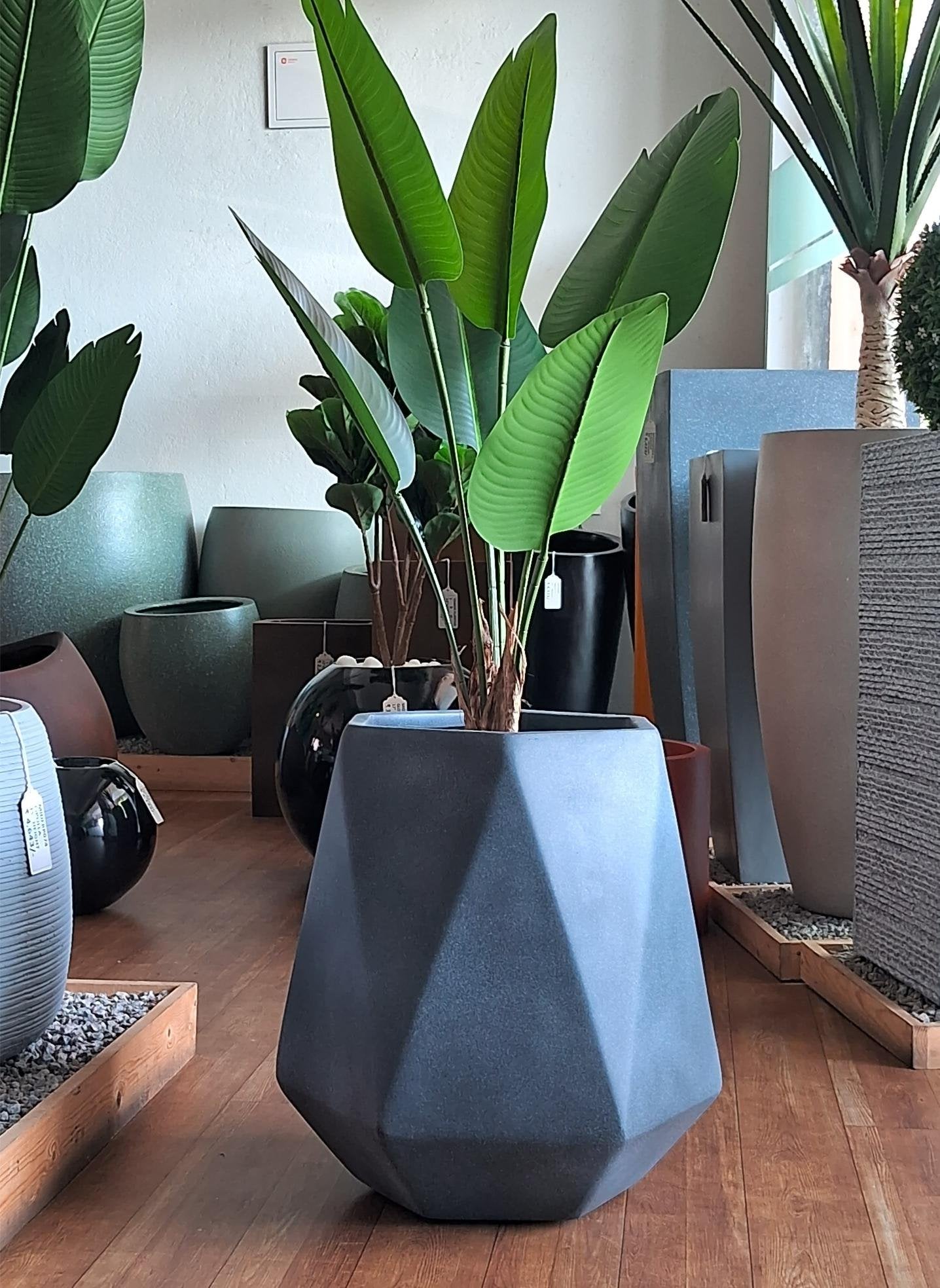 YUVA FRP Planter – 3D Geometric Design for Modern Spaces