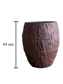 VISMITA Barrel-Shaped FRP Planter – Premium Fiberglass Design for Modern Spaces