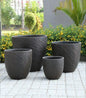 APRILIA Round FRP Planter – Elegant Textured Premium Design