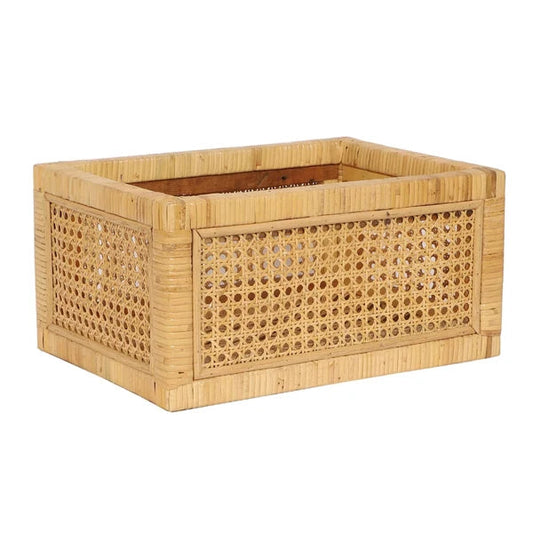 Madhuri Handwoven Cane Webbing Storage Basket