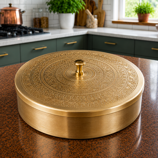 Handcrafted Brass Masala Box