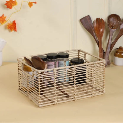 Meera Handwoven Kauna Grass Kitchen Storage Basket