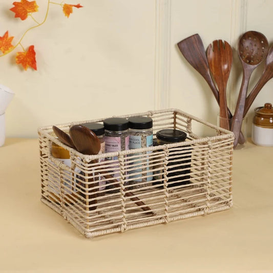 Meera Handwoven Kauna Grass Kitchen Storage Basket
