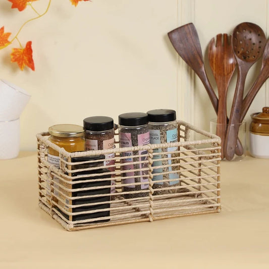 Meera Handwoven Kauna Grass Kitchen Storage Basket