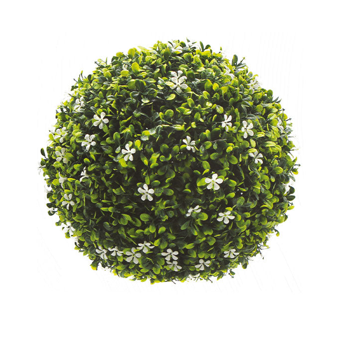 Artificial Melaine White Topiary Ball