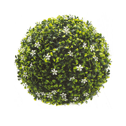 Artificial Melaine White Topiary Ball