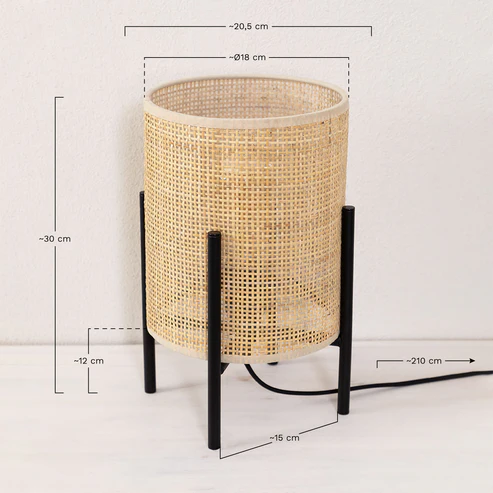Mirai Handcrafted Rattan Table Lamp
