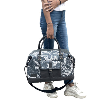 Grey Vine Duffle Bag For Men & Women
