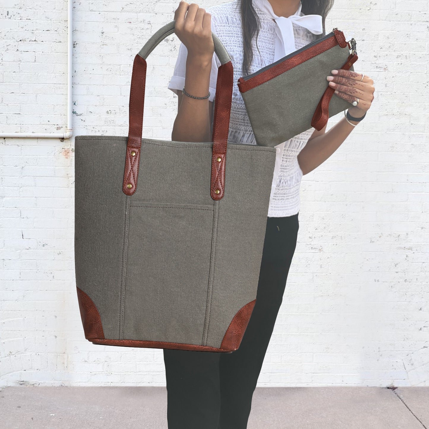 Cleveland Tote Handbag for Women – Grey