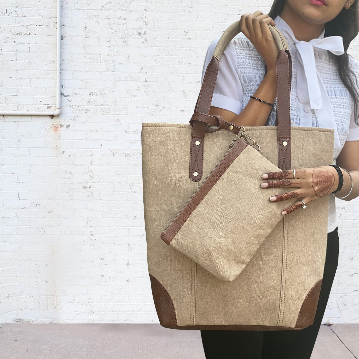 Cleveland Tote Handbag for Women – Brown