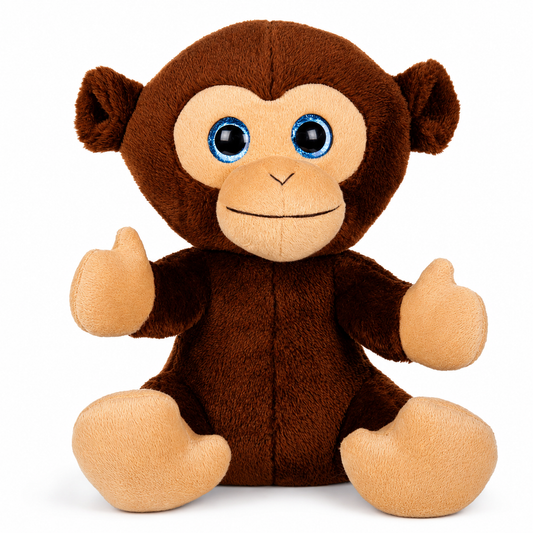 Mirada Glitter Eye Monkey Plush Toy – 25cm