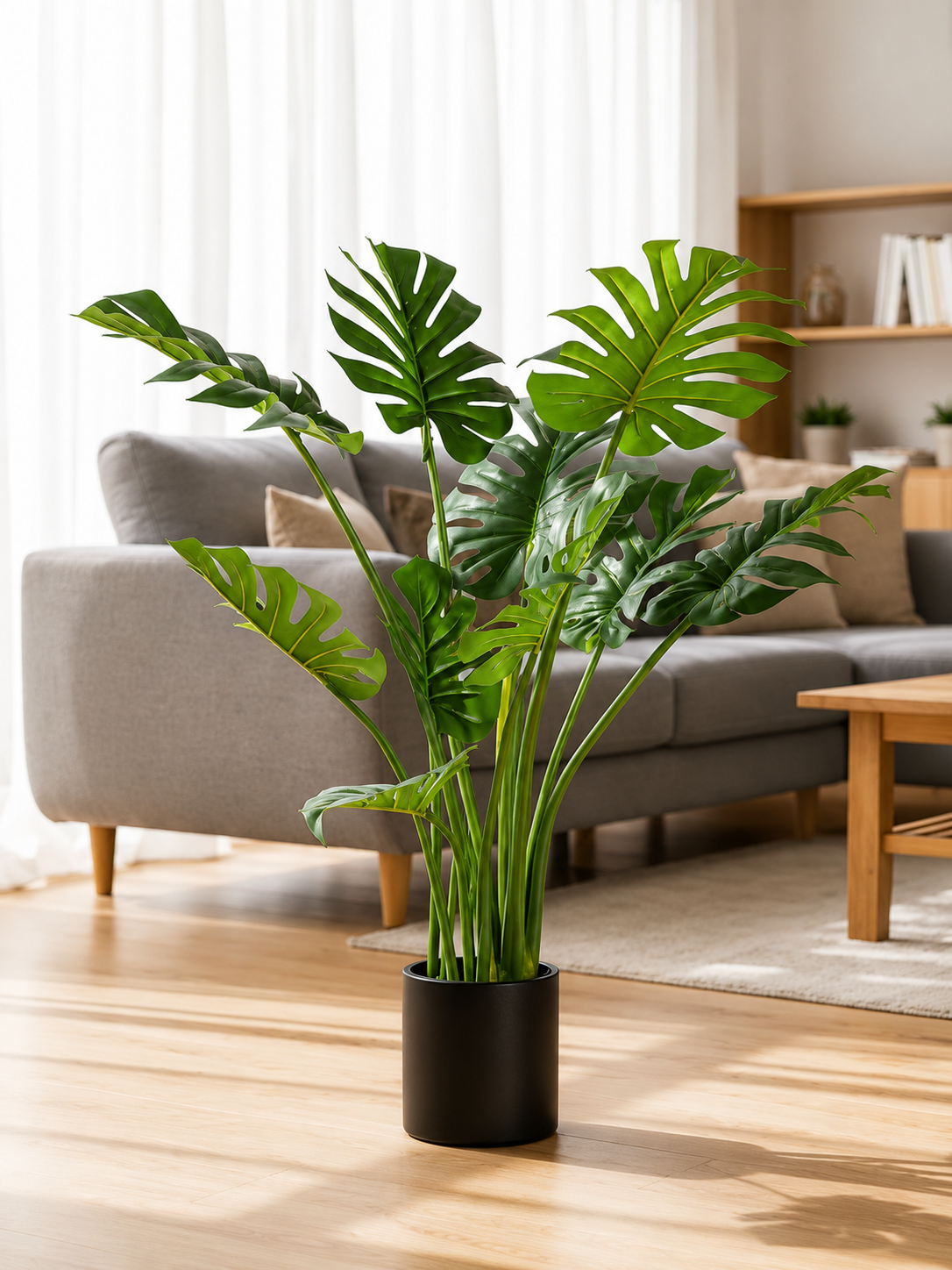 Monstera Faux Plant 44″ – Statement Piece for Modern Decor
