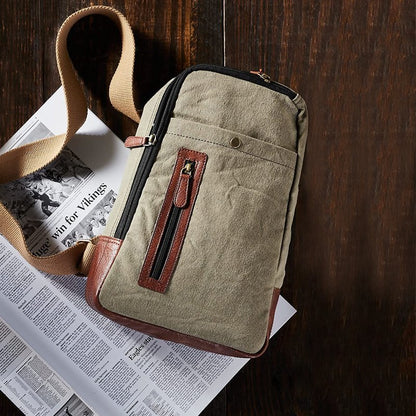 Artaflora – Canvas Upcycled Messenger Crossbody Vintage Sling Bag with Stylish Design both for Men and Women