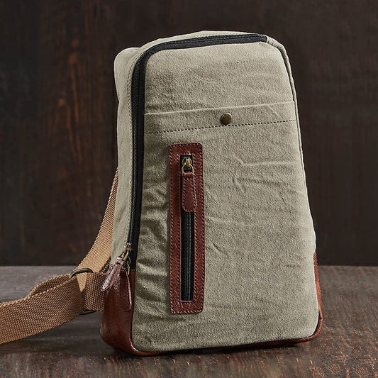 Earth Upcycled Canvas Messenger Sling Bag