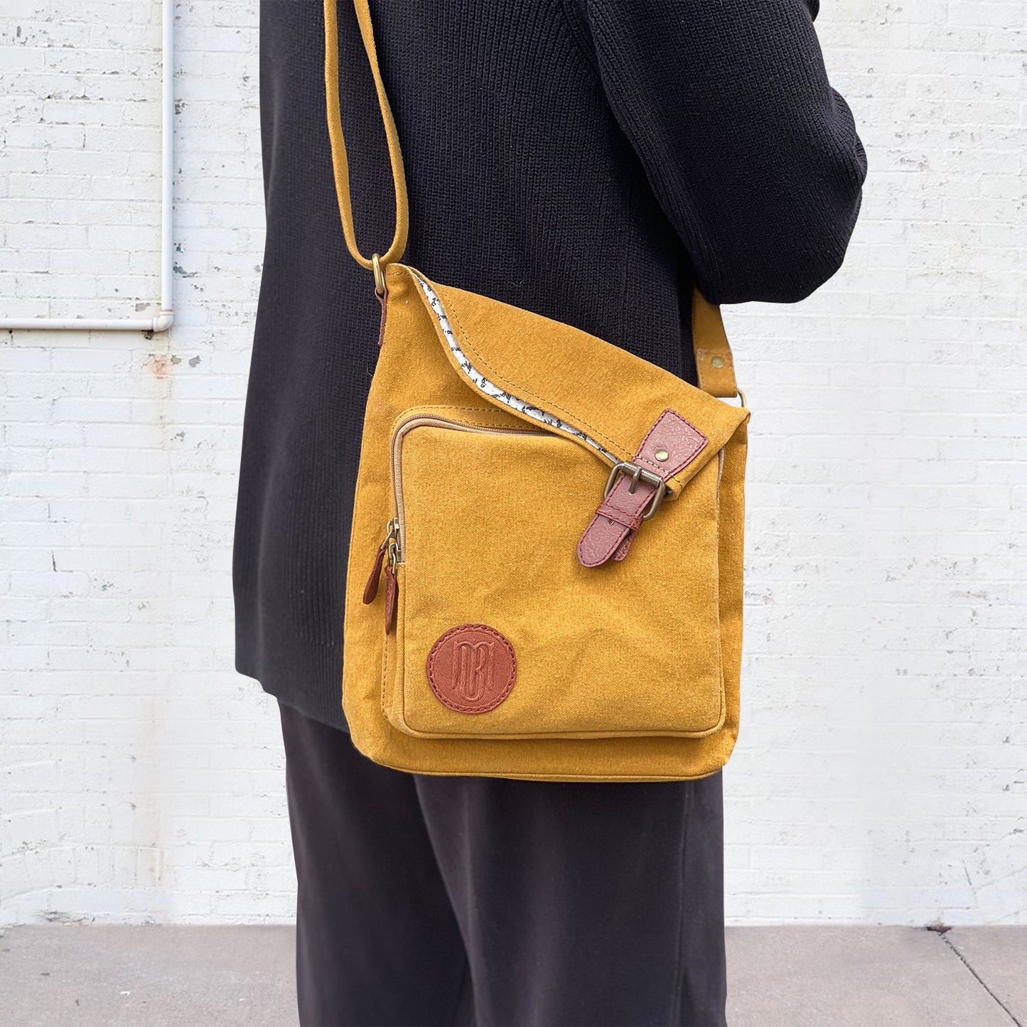 City Slicker Crossbody Sling bag For Men & Women – Mustard