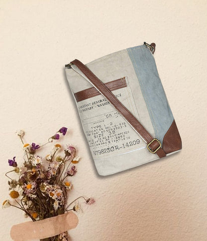 Artaflora- Multi-Coloured Cotton Canvas Messenger Crossbody Bag