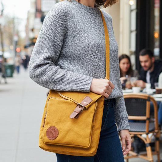 City Slicker Crossbody Sling bag For Men & Women - Mustard