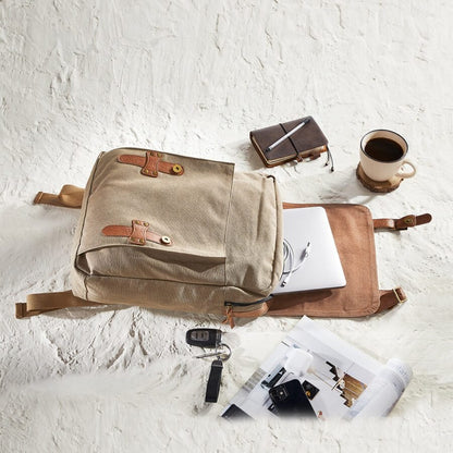 Flap Backpack For Men & Women – Brown