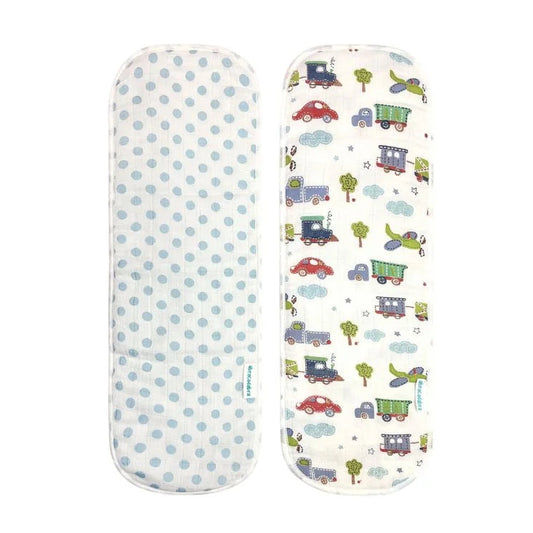 Muslin Burp Pad - Transport Print