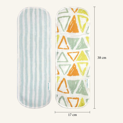 Muslin Burp Pad - Triangles Print