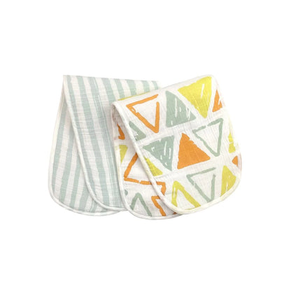 Muslin Burp Pad - Triangles Print