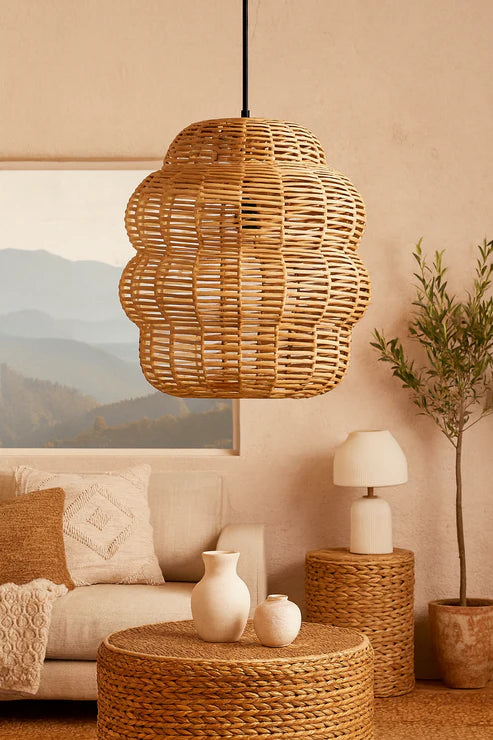 Handcrafted Bamboo Rattan Pendant Light Nalin