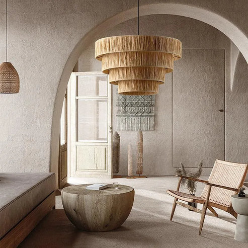 Advik Handcrafted Raffia Hanging Light
