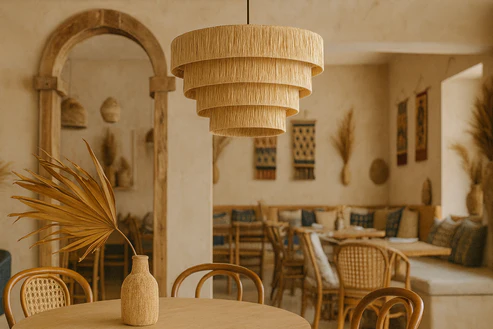 Advik Handcrafted Raffia Hanging Light