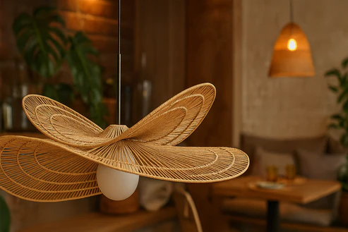 Arshia Handcrafted Raffia Hanging Light