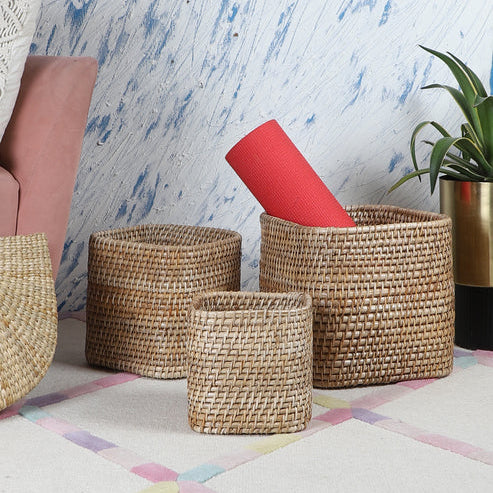 Navya Handcrafted Rattan Planter