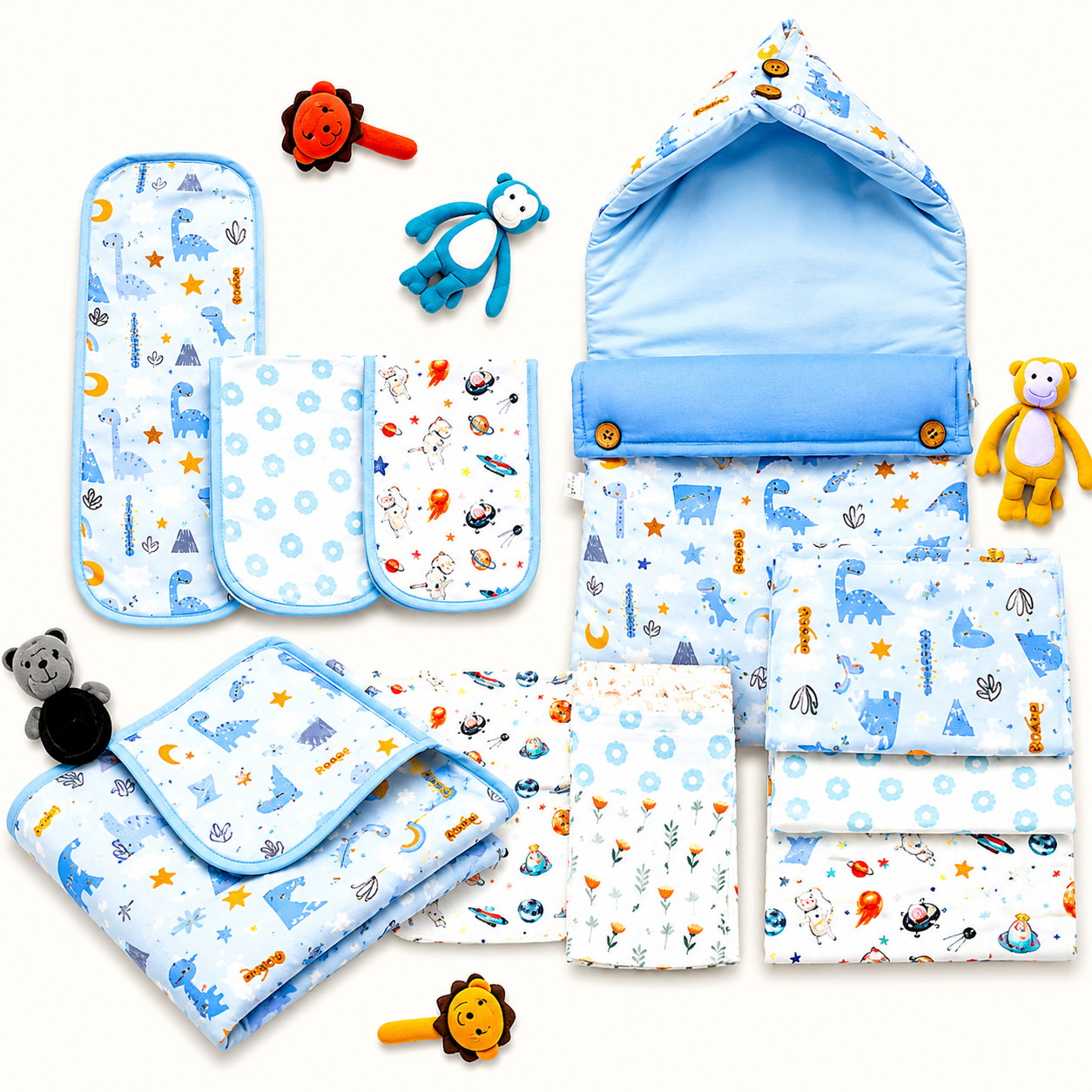 Sovana 13-Piece Ultimate Newborn Essentials Combo - Dino