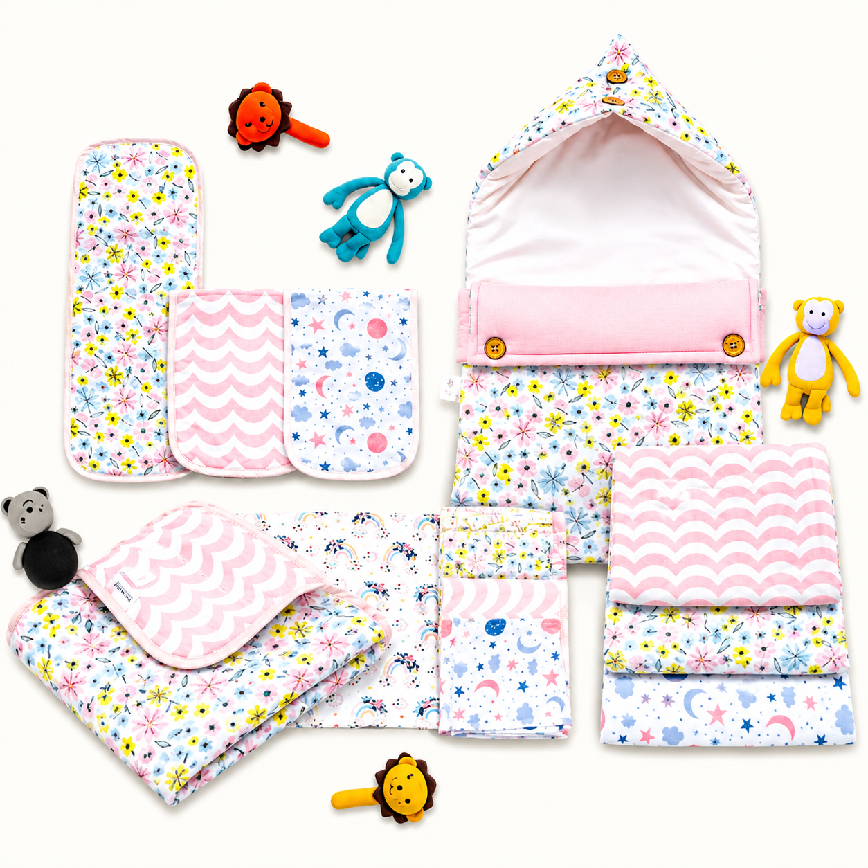 Sovana 13-Piece Ultimate Newborn Essentials Combo - Garden