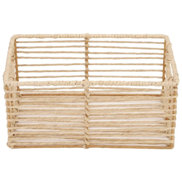 Nisha Handwoven Seagrass & Water Hyacinth Storage Basket