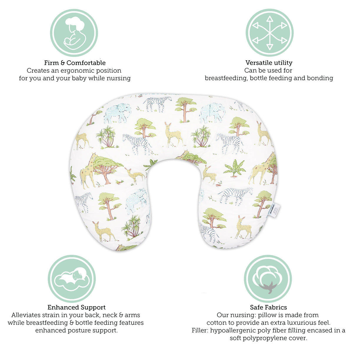 Abracadabra Savanna Feeding & Nursing Pillow