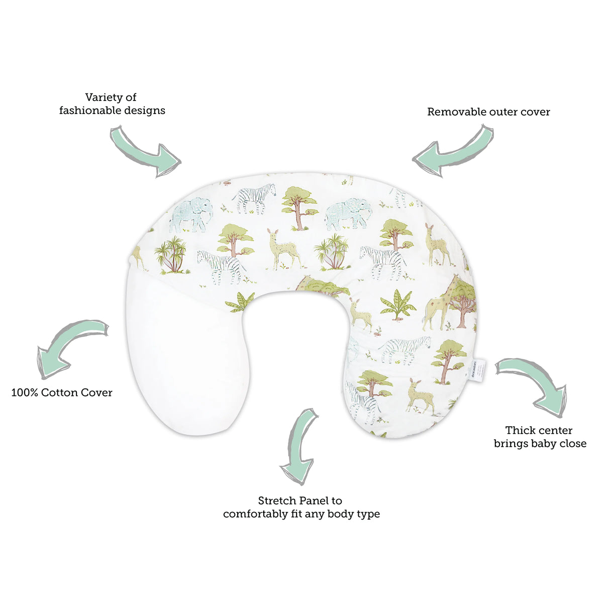 Abracadabra Savanna Feeding & Nursing Pillow
