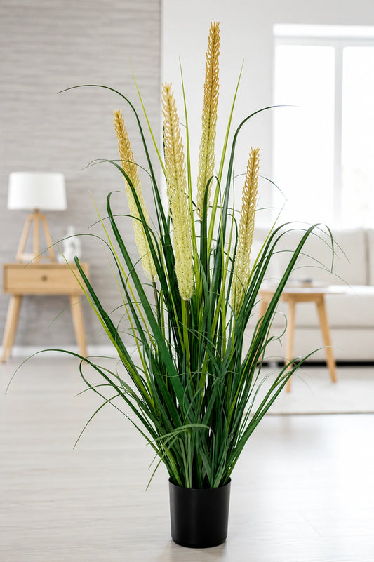 Artificial Onion Grass Plant with Reeds – 35.43″