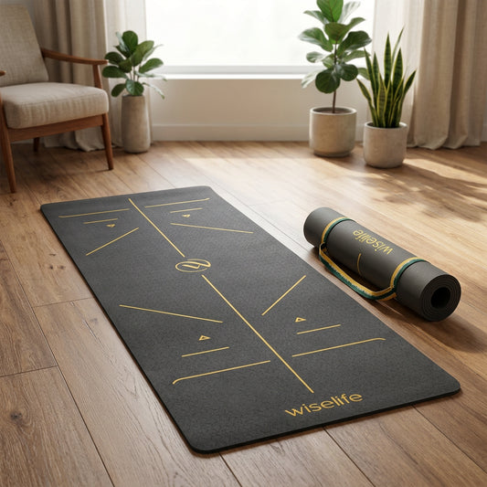 Wifelife True Alignment TPE Yoga Mat - 6mm Space Grey