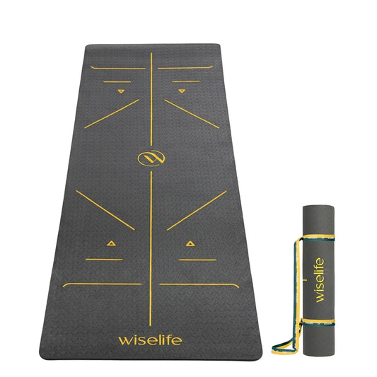 Wifelife True Alignment TPE Yoga Mat - 6mm Space Grey